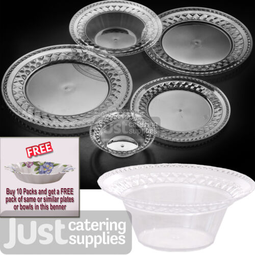 Buy A Full Case Get A FREE Pack Paper Plates Luxury Round Clear Plastic Plates 
