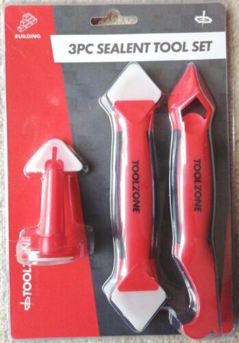 3pc Sealant Tool Set Silicone Grout Caulking Smooth Remover Scraper Applicator