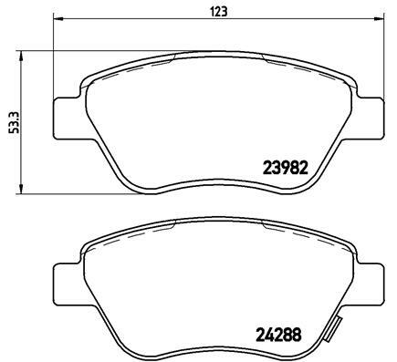 KIT PASTIGLIE FRENO E DISCHI ANTERIORI BREMBO OPEL CORSA D 1.2 80CV DAL 06 AL 14