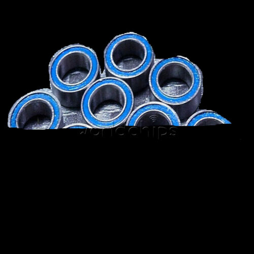 10PCS 4*8*3mm MR84RS MR84-2RS 4x8x3mm Rubber Sealed Ball Bearing Blue Bearings