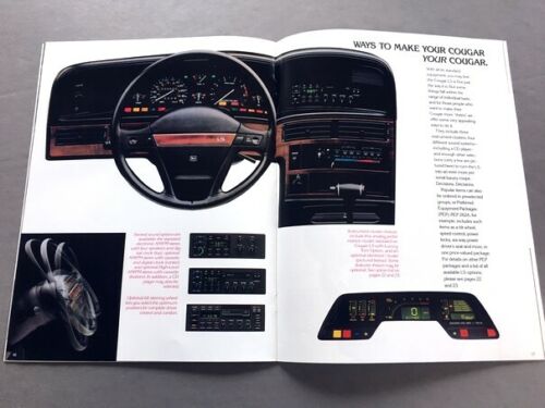 1991 Mercury Cougar LS and XR-7 XR7 Original 24-page Car Sales Brochure Catalog