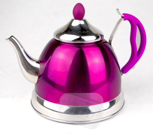 keep warm camping serving teapot purple mauve retro TEA POT T gas electric hob