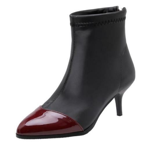 Details about   Elegant Women Ladies Pointy Toe Kitten Heel Pointy Toe Ankle Boots Pumps Party D 