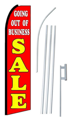 Going Out Of Business Sale Extra Wide Swooper Flag Bundle