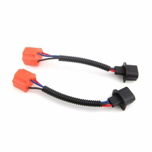 2X H13 9008 convert to H4 9003 HB2 Adapter Headlight Cable Female LED HIDs JEEP