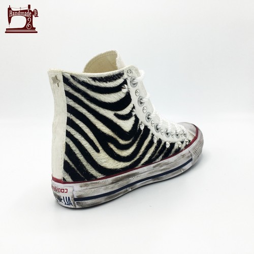converse all star borcgiate con borchie e animalier cavallino