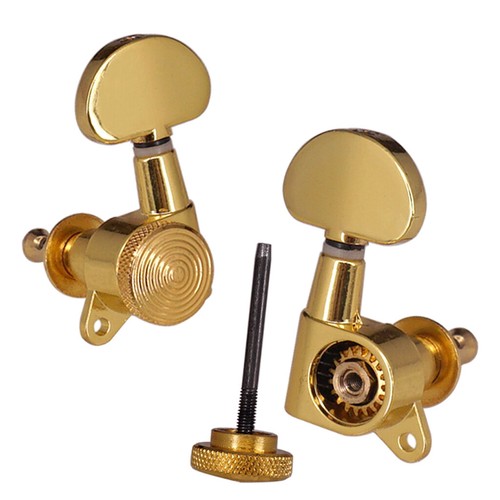 Locking Gear Gitarre Saitenknopf Turner Mechanik 3 Links 3 Rechts Gold