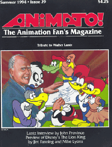 ANIMATO #29 WALTER LANTZ BAKSHI STAR TREK LION KING