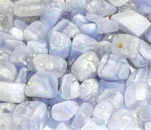 Candles Orgonite Chakra Roller Crystals BLUE LACE AGATE Mini Gemstone Chips