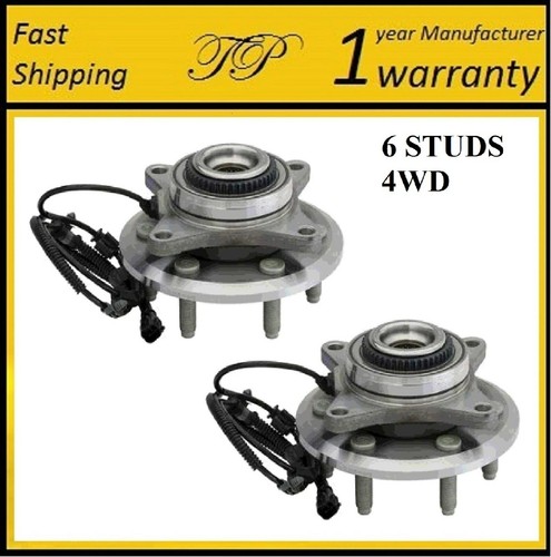 PAIR Front Wheel Hub Bearing Assembly For 2011-2014 FORD F-150 4WD, 6 STUDS