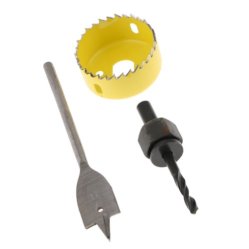 2-1//8/'/' HCS Hole Saw Kit for Wood PVC Board Plastic Plate Drilling Yellow