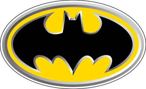 Batman Yellow Logo bumper sticker wall decor Large vinyl decal 12.5" x 7.5"