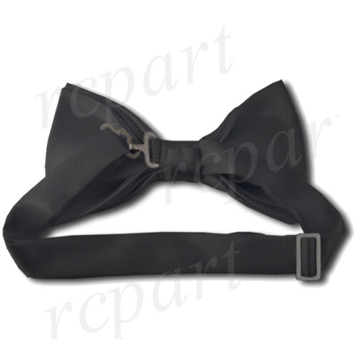New formal Men/'s Pre-tied Bow Tie /& Hankie set Gray plaids /& checkers wedding