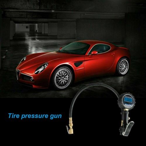 Digital Tire Inflator Pressure Gauge 200 PSI for Car Truck RV Motorcycle Bike ▽