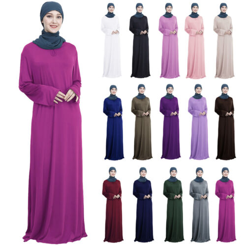 Ramadan Abaya Muslim Prayer Women Arab Dress Long Maxi Robe Kaftan Jilbab Islam