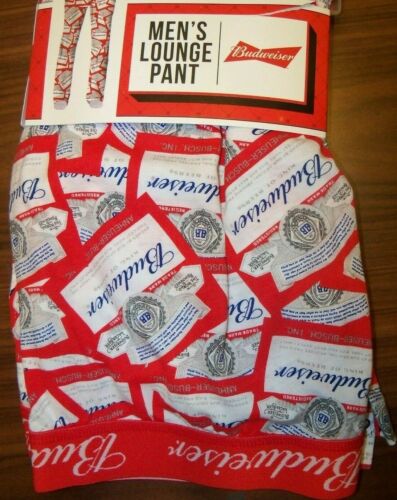 Details about   Budweiser Beer Logo Can Bottle Red Sleep Lounge Pajama PJ Pants Mens Small NWT 