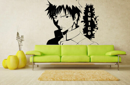 Wall Art Vinyl Room Sticker Decal Mural Ichigo Anime Boy Movie Hero bo573 