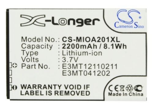 Batería Li-ion Para Mitac e3mt041202 bp-lp1200 11-a0001 Mx New Premium calidad 