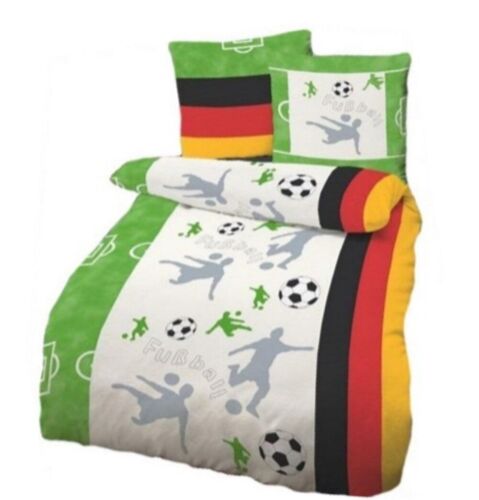 Fußball Biber Kinder Bettwäsche Deutschland 2 tlg 80x80 135x200 cm Baumwolle