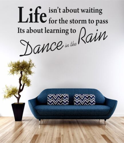 Wall Decals Stickers Dance In The Rain Wall Art Sticker Quote Decal Vinyl Transfer Home Furniture Diy Labeity Com