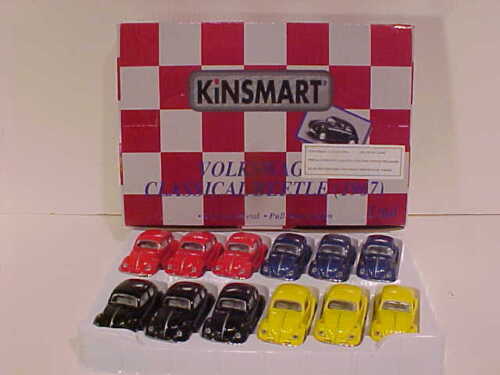 12 Pack of 1967 VW Beetle Volkswagen Bug Die-cast Car 1:64 by Kinsmart 2.5inch