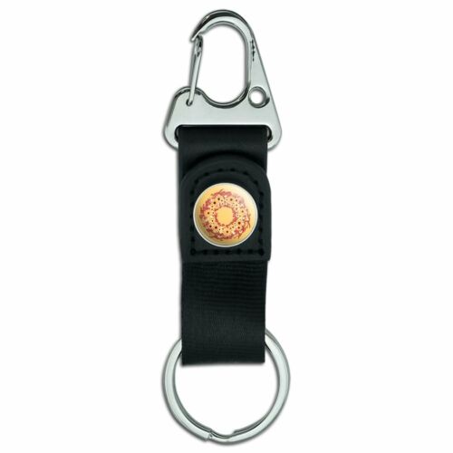 Autumn Fall Wreath Sunflowers Belt Clip On Carabiner Leather Keychain Key Ring