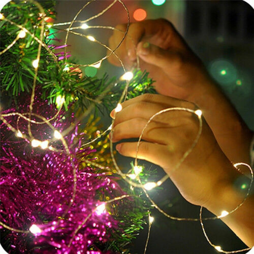 2/3/4/5M String Fairy Lights Wedding Xmas Party Decor Warm White with Battery 