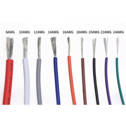 18 AWG CABLE ELÉCTRICO PVC UL1015 alambre trenzado de cobre estañado colorido Cable 