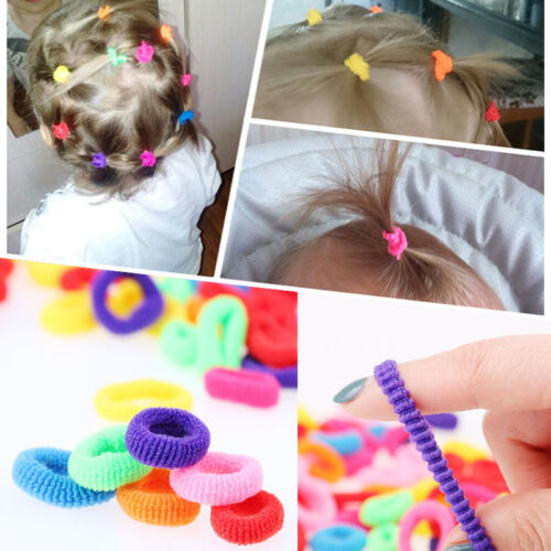 Großhandel 100tlg Haargummi Haarband Haarbinder Haarbänder Bunt Elastisch L4H1