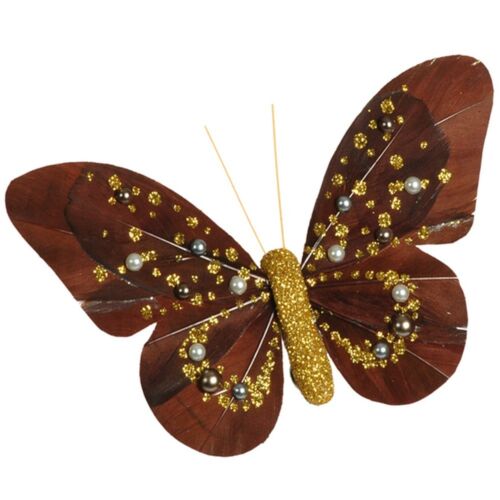 SALE Schmetterlinge Glitter 11,5 cm 2 Stk Dekoschmetterlinge Tortendeko Hochzeit 