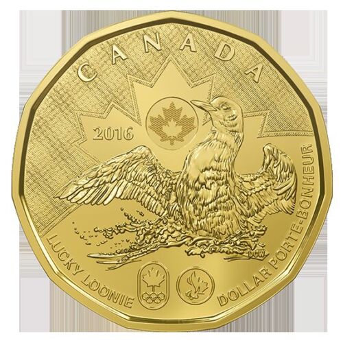 UNC Sealed - 2016 1 Dollar Rio Olympics Canada $1 - Steel Lucky Loonie