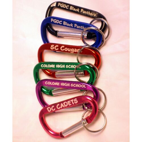 Personalized Key Chain D Carabiners Custom Engraved Customized Promotional Clips