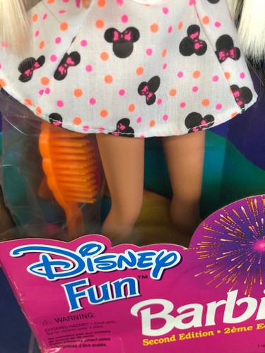 12” Mattel Barbie Doll Mickey Mouse Disney Fun 2nd Edition 1994 Mint NRFB