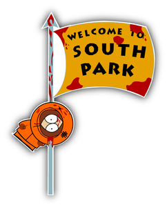South Park Kenny Whipped Cartoon Car Bumper Sticker Decal 4/'/' x 5/'/'