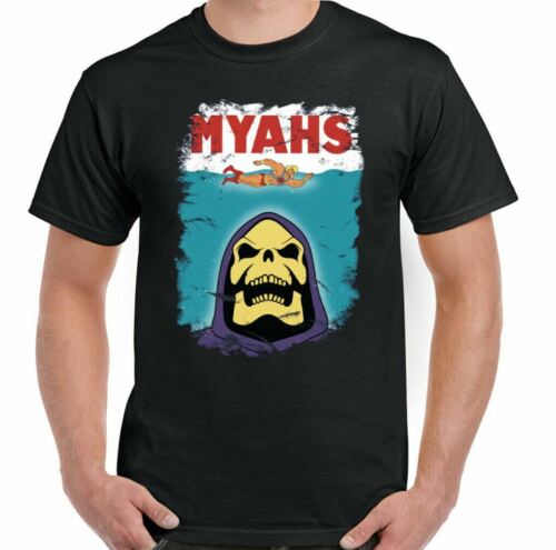 He Man T-Shirt Jaws Gym MYAHS Mens Funny Parody Skeletor 80's Movie Film Top 