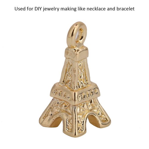 Mini Golden Tour Eiffel Pour Bracelet Collier Pendentif Bijoux À faire soi-même Making