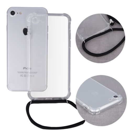 Funda con cinta protectora móvil cadena case bolso negro para Apple iPhone XR 