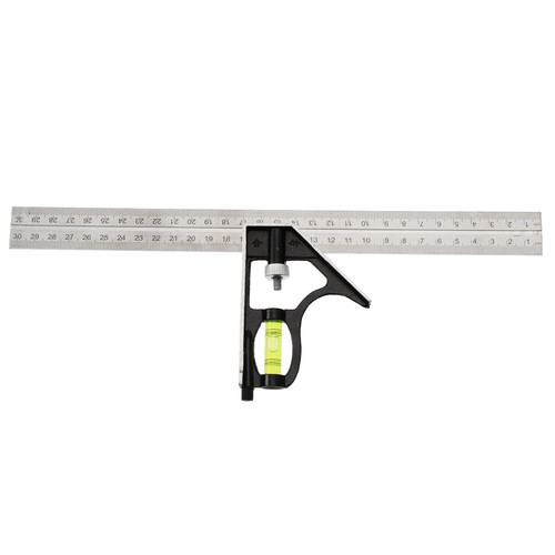 300mm 12/" Adjustable Engineer Combination Tool Level Measuring Right Angle Ruler