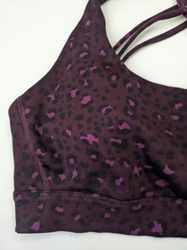 L Victorias Secret Essentials Strappy Padded Removable Pads Sports Bra Purple