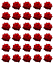Red Rose x 30 Cupcake Toppers Edible Wafer Paper Fairy Cake Toppers 