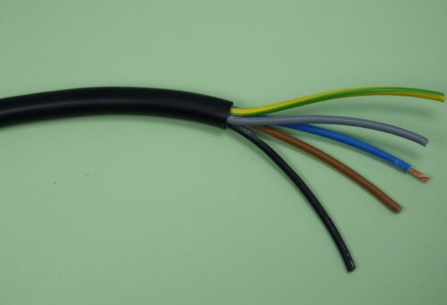 1010920-1 1-100m PVC Schlauchleitung XBK Kabel Schwarz H05VV-F 5x2,5mm² 