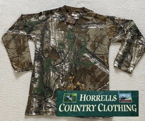 Mens Camouflage Camo Jungle Tree Print Long Sleeve T Shirt Hunting Fishing