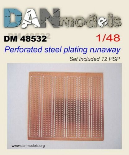 12 pcs. model 1//48 scale kit Dan Models 48532 Steel Perforated airfield slabs