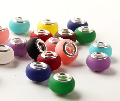 Hot 50pcs MIX DIY Colorful Beaded fit European Jewelry Bracelet charm beads 