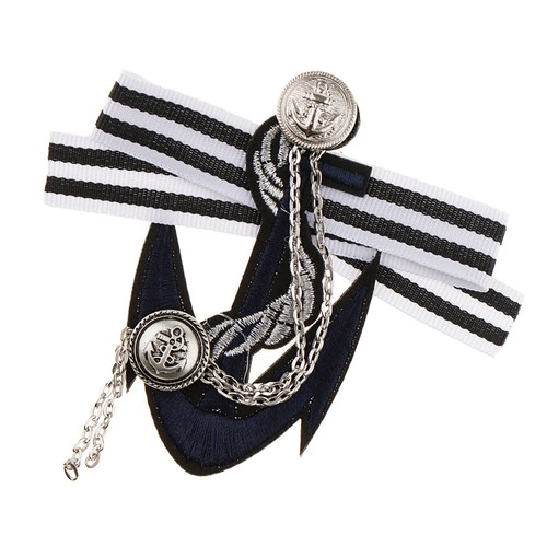 Nautical Themed Anchor Fabric Badge Brooch Pin Vintage Uniform Badge Mens