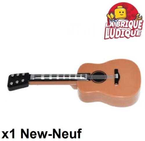Lego 1x Minifig guitar Acoustic guitare acoustique sèche musique 25975pb01 NEUF