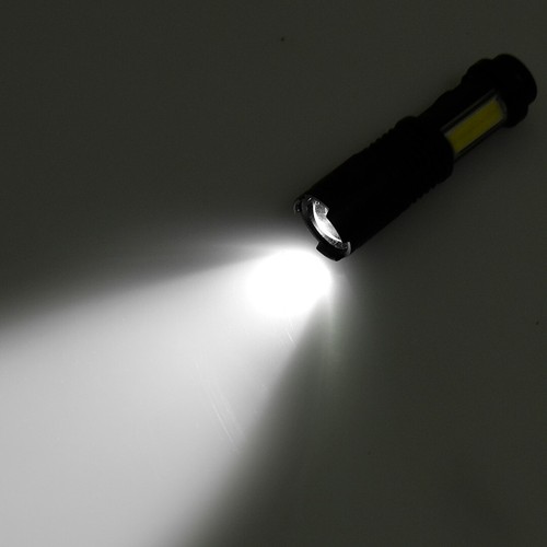 Details about / 10000LM XPE COB LED Mini Flashlight 14500//AA 4 Modes Zoomable Pocket Light Torch