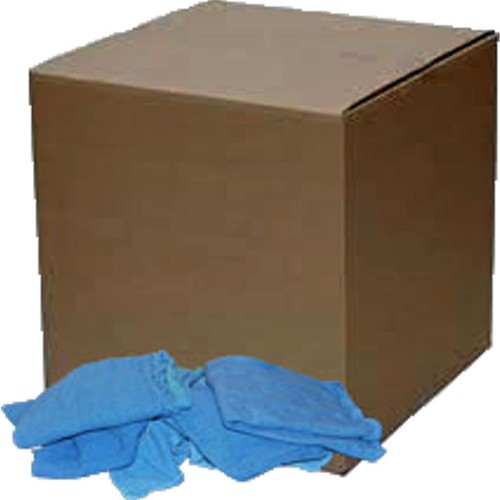 BOX LINT FREE CLEANING RAGS RECLAIMED BLUE HUCK SURGICAL TOWELS IN A 10 LB
