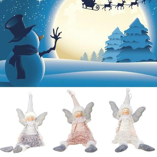 Süße Dec Home Figur Weihnachten Mädchen Tuch gestreiften Weihnachtsengel