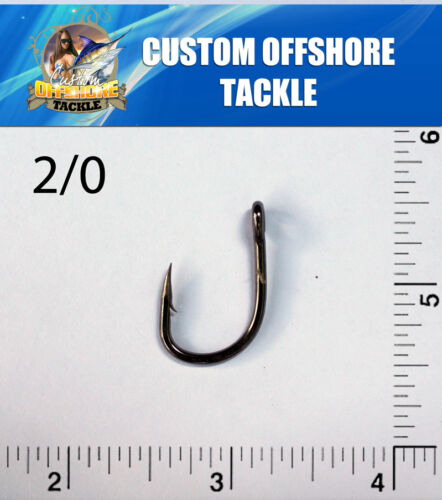 1000 Size 2/0 4x Strong Custom Offshore Live Bait Hooks 